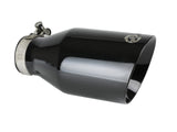 Mach Force-Xp 409 Stainless Steel Clamp-on Exhaust Tip Black 2-1/2 Inch Inlet x 4-1/2 Inch Outlet x 9 Inch L aFe Power