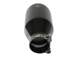 Mach Force-Xp 409 Stainless Steel Clamp-on Exhaust Tip Black 2-1/2 Inch Inlet x 4-1/2 Inch Outlet x 9 Inch L aFe Power
