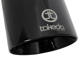 Takeda 409 Stainless Steel Clamp-on Exhaust Tip Black 2-1/2 Inch Inlet x 4-1/2 Inch Outlet x 9 Inch L aFe Power