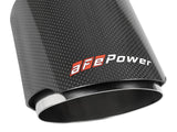 Mach Force-Xp 304 Stainless Steel Clamp-on Exhaust Tip Carbon Fiber 2-1/2 Inch Inlet x 4-1/2 Inch Outlet x 7 Inch L aFe Power