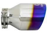 Takeda 304 Stainless Steel Clamp-on Exhaust Tip Blue Flame 2-1/2 Inch Inlet x 4-1/2 Inch Outlet x 7 Inch L aFe Power