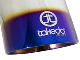 Takeda 304 Stainless Steel Clamp-on Exhaust Tip Blue Flame 2-1/2 Inch Inlet x 4-1/2 Inch Outlet x 7 Inch L aFe Power