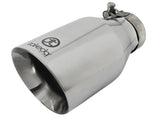 Takeda 304 Stainless Steel Clamp-on Exhaust Tip Polished 2-1/2 Inch Inlet x 4-1/2 Inch Outlet x 9 Inch L aFe Power