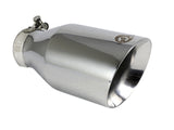 Mach Force-Xp 304 Stainless Steel Clamp-on Exhaust Tip Polished 2-1/2 Inch Inlet x 4-1/2 Inch Outlet x 9 Inch L aFe Power