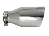 Mach Force-Xp 304 Stainless Steel Clamp-on Exhaust Tip Polished 2-1/2 Inch Inlet x 4-1/2 Inch Outlet x 9 Inch L aFe Power