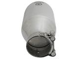 Takeda 304 Stainless Steel Clamp-on Exhaust Tip Polished 2-1/2 Inch Inlet x 4-1/2 Inch Outlet x 9 Inch L aFe Power