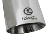 Takeda 304 Stainless Steel Clamp-on Exhaust Tip Polished 2-1/2 Inch Inlet x 4-1/2 Inch Outlet x 9 Inch L aFe Power