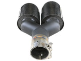 Takeda 304 Stainless Steel Clamp-on Exhaust Tip Carbon Fiber 2-1/2 Inch Inlet x 4 Inch Outlet x 12 Inch L Right aFe Power