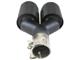 Takeda 304 Stainless Steel Clamp-on Exhaust Tip Carbon Fiber 2-1/2 Inch Inlet x 4 Inch Outlet x 12 Inch L Left aFe Power