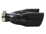 Takeda 304 Stainless Steel Clamp-on Exhaust Tip Black 2-1/2 Inch Inlet x 4 Inch Outlet x 12 Inch L Right aFe Power