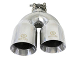 Takeda 304 Stainless Steel Clamp-on Exhaust Tip Polished 2-1/2 Inch Inlet x 4 Inch Outlet x 12 Inch L Right aFe Power