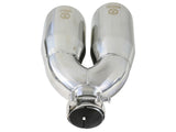 Takeda 304 Stainless Steel Clamp-on Exhaust Tip Polished 2-1/2 Inch Inlet x 4 Inch Outlet x 12 Inch L Right aFe Power