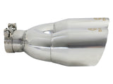 Takeda 304 Stainless Steel Clamp-on Exhaust Tip Polished 2-1/2 Inch Inlet x 4 Inch Outlet x 12 Inch L Left aFe Power