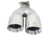 Takeda 304 Stainless Steel Clamp-on Exhaust Tip Polished 2-1/2 Inch Inlet x 4 Inch Outlet x 12 Inch L Left aFe Power