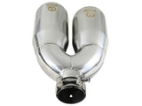 Takeda 304 Stainless Steel Clamp-on Exhaust Tip Polished 2-1/2 Inch Inlet x 4 Inch Outlet x 12 Inch L Left aFe Power
