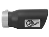 Mach Force-Xp 409 Stainless Steel Clamp-on Exhaust Tip Black 3 Inch Inlet x 4 Inch Outlet x 9 Inch L aFe Power