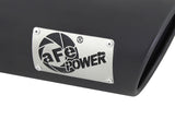 Mach Force-Xp 409 Stainless Steel Clamp-on Exhaust Tip Black 3 Inch Inlet x 4 Inch Outlet x 9 Inch L aFe Power