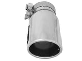Mach Force-Xp 304 Stainless Steel Clamp-on Exhaust Tip Polished 3 Inch Inlet x 4 Inch Outlet x 9 Inch L aFe Power