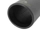 Mach Force-Xp 409 Stainless Steel Clamp-on Exhaust Tip Black Rear Exit 3 Inch Inlet x 4 Inch Outlet x 12 Inch L aFe Power