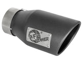 Mach Force-Xp 409 Stainless Steel Clamp-on Exhaust Tip High-Temp Metallic Black 3 Inch Inlet x 4-1/2 Inch Outlet x 9 Inch L Right aFe Power