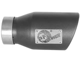 Mach Force-Xp 409 Stainless Steel Clamp-on Exhaust Tip High-Temp Metallic Black 3 Inch Inlet x 4-1/2 Inch Outlet x 9 Inch L Right aFe Power