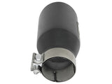 Mach Force-Xp 409 Stainless Steel Clamp-on Exhaust Tip High-Temp Metallic Black 3 Inch Inlet x 4-1/2 Inch Outlet x 9 Inch L Right aFe Power