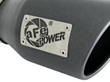 Mach Force-Xp 409 Stainless Steel Clamp-on Exhaust Tip High-Temp Metallic Black 3 Inch Inlet x 4-1/2 Inch Outlet x 9 Inch L Right aFe Power