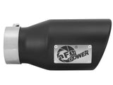 Mach Force-Xp 409 Stainless Steel Clamp-on Exhaust Tip Black 3 Inch Inlet x 4-1/2 Inch Outlet x 9 Inch L Right aFe Power