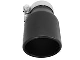 Mach Force-Xp 409 Stainless Steel Clamp-on Exhaust Tip Black 3 Inch Inlet x 4-1/2 Inch Outlet x 9 Inch L Right aFe Power