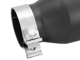 Mach Force-Xp 409 Stainless Steel Clamp-on Exhaust Tip Black 3 Inch Inlet x 4-1/2 Inch Outlet x 9 Inch L Right aFe Power