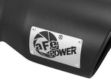 Mach Force-Xp 409 Stainless Steel Clamp-on Exhaust Tip Black 3 Inch Inlet x 4-1/2 Inch Outlet x 9 Inch L Right aFe Power