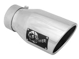 Mach Force-Xp 304 Stainless Steel Clamp-on Exhaust Tip Polished 3 Inch Inlet x 4-1/2 Inch Outlet x 9 Inch L aFe Power