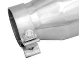 Mach Force-Xp 304 Stainless Steel Clamp-on Exhaust Tip Polished 3 Inch Inlet x 4-1/2 Inch Outlet x 9 Inch L aFe Power