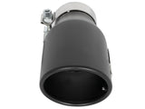 Mach Force-Xp 409 Stainless Steel Clamp-on Exhaust Tip Black 3 Inch Inlet x 4-1/2 Inch Outlet x 9 Inch L Left aFe Power