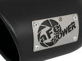 Mach Force-Xp 409 Stainless Steel Clamp-on Exhaust Tip Black 3 Inch Inlet x 4-1/2 Inch Outlet x 9 Inch L Left aFe Power