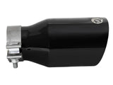 Mach Force-Xp 304 Stainless Steel Clamp-on Exhaust Tip Black 3 Inch Inlet x 4-1/2 Inch Outlet x 9 Inch L aFe Power