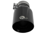 Mach Force-Xp 304 Stainless Steel Clamp-on Exhaust Tip Black 3 Inch Inlet x 4-1/2 Inch Outlet x 9 Inch L aFe Power
