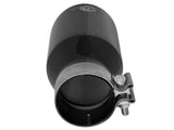 Mach Force-Xp 304 Stainless Steel Clamp-on Exhaust Tip Black 3 Inch Inlet x 4-1/2 Inch Outlet x 9 Inch L aFe Power