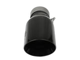 Mach Force-Xp 304 Stainless Steel Clamp-on Exhaust Tip Black 3 Inch Inlet x 4-1/2 Inch Outlet x 9 Inch L Bolt On aFe Power