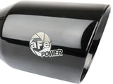 Mach Force-Xp 304 Stainless Steel Clamp-on Exhaust Tip Black 3 Inch Inlet x 4-1/2 Inch Outlet x 9 Inch L Bolt On aFe Power