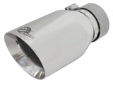 Mach Force-Xp 304 Stainless Steel Clamp-on Exhaust Tip Polished 3 Inch Inlet x 4-1/2 Inch Outlet x 9 Inch L Bolt On aFe Power
