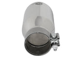 Mach Force-Xp 304 Stainless Steel Clamp-on Exhaust Tip Polished 3 Inch Inlet x 4-1/2 Inch Outlet x 9 Inch L Bolt On aFe Power