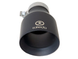 Takeda 409 Stainless Steel Clamp-on Exhaust Tip Black 3 Inch Inlet x 5 Inch Outlet x 9 Inch L aFe Power
