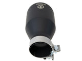 Takeda 409 Stainless Steel Clamp-on Exhaust Tip Black 3 Inch Inlet x 5 Inch Outlet x 9 Inch L aFe Power