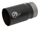 Mach Force-Xp Stainless Steel Clamp-on Exhaust Tip Black Right Side Exit 3-1/2 Inch Inlet x 4 Inch Outlet x 7 Inch L aFe Power