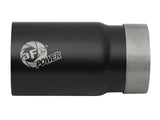 Mach Force-Xp Stainless Steel Clamp-on Exhaust Tip Black Right Side Exit 3-1/2 Inch Inlet x 4 Inch Outlet x 7 Inch L aFe Power