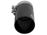 Mach Force-Xp Stainless Steel Clamp-on Exhaust Tip Black Right Side Exit 3-1/2 Inch Inlet x 4 Inch Outlet x 7 Inch L aFe Power