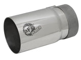 Mach Force-Xp 304 Stainless Steel Clamp-on Exhaust Tip Polished Right Side Exit 3-1/2 Inch Inlet x 4 Inch Outlet x 7 Inch L aFe Power