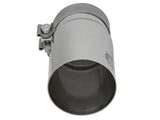 Mach Force-Xp 304 Stainless Steel Clamp-on Exhaust Tip Polished Right Side Exit 3-1/2 Inch Inlet x 4 Inch Outlet x 7 Inch L aFe Power