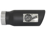 Mach Force-Xp 409 Stainless Steel Clamp-on Exhaust Tip Black 3-1/2 Inch Inlet x 4-1/2 Inch Outlet x 12 Inch L Right aFe Power